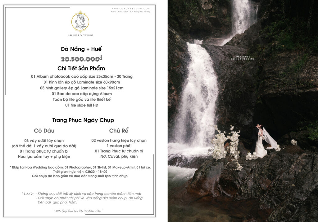 Bang giá gói chụp Đà Nẵng - Huế