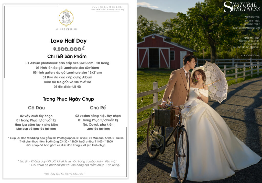 Bảng Giá Gói Chụp Nội Thành Đà Nẵng Half Love Day