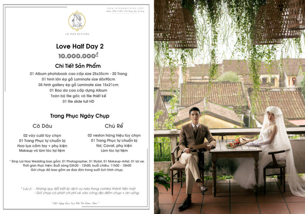 Bảng Giá Gói Chụp Ngoại Thành Đà Nẵng Half Love Day Bảng Giá Gói Chụp Ngoại Thành Đà Nẵng Half Love Day